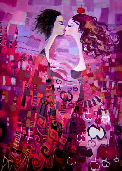 Kanvas Baskı • Kiss Pink by Canan Berber